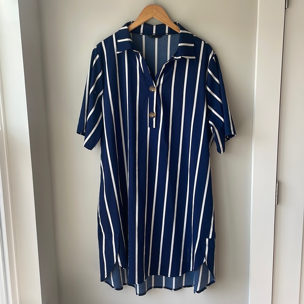 Navy‎ Blue Shirtdress